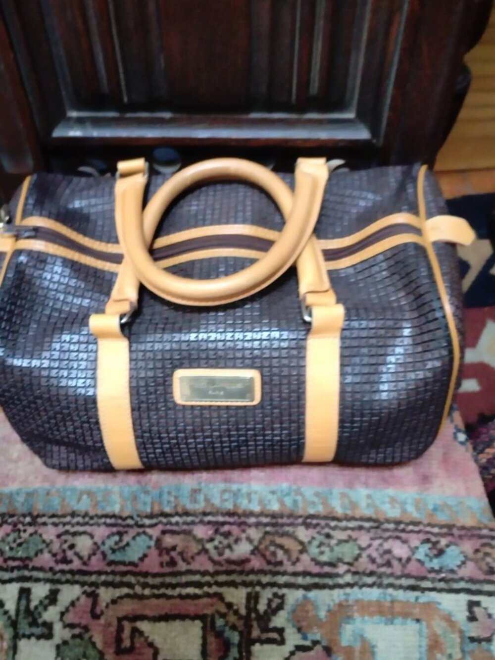 Vintage Ted Lapidus Duffle Bag Purse 12x8x6